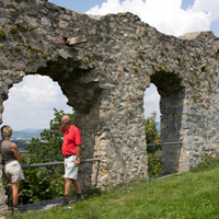 Blick von der Burgruine Winzer