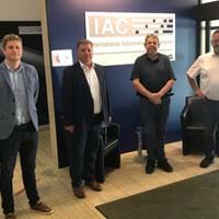 Wirtschaftsreferent Andreas Ober, Landrat Bernrieter, Klaus Kube (General Manager), Josef Aufleger (Human Resources Manager)