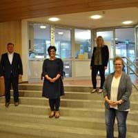 Landrat Christian Bernreiter, Christine Blöchl, Nicole Ernst, Iris Frehse-Oisch