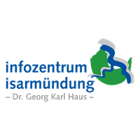 Logo - Infohaus Isarmündung weiß quadr