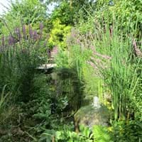 Garten mit Teich, Familie Slomski, Stephansposching