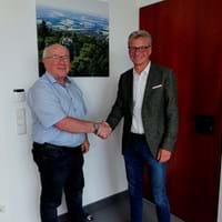 Landrat Bernd Sibler mit Bürgermeister Wolfgang Schwarz.JPG