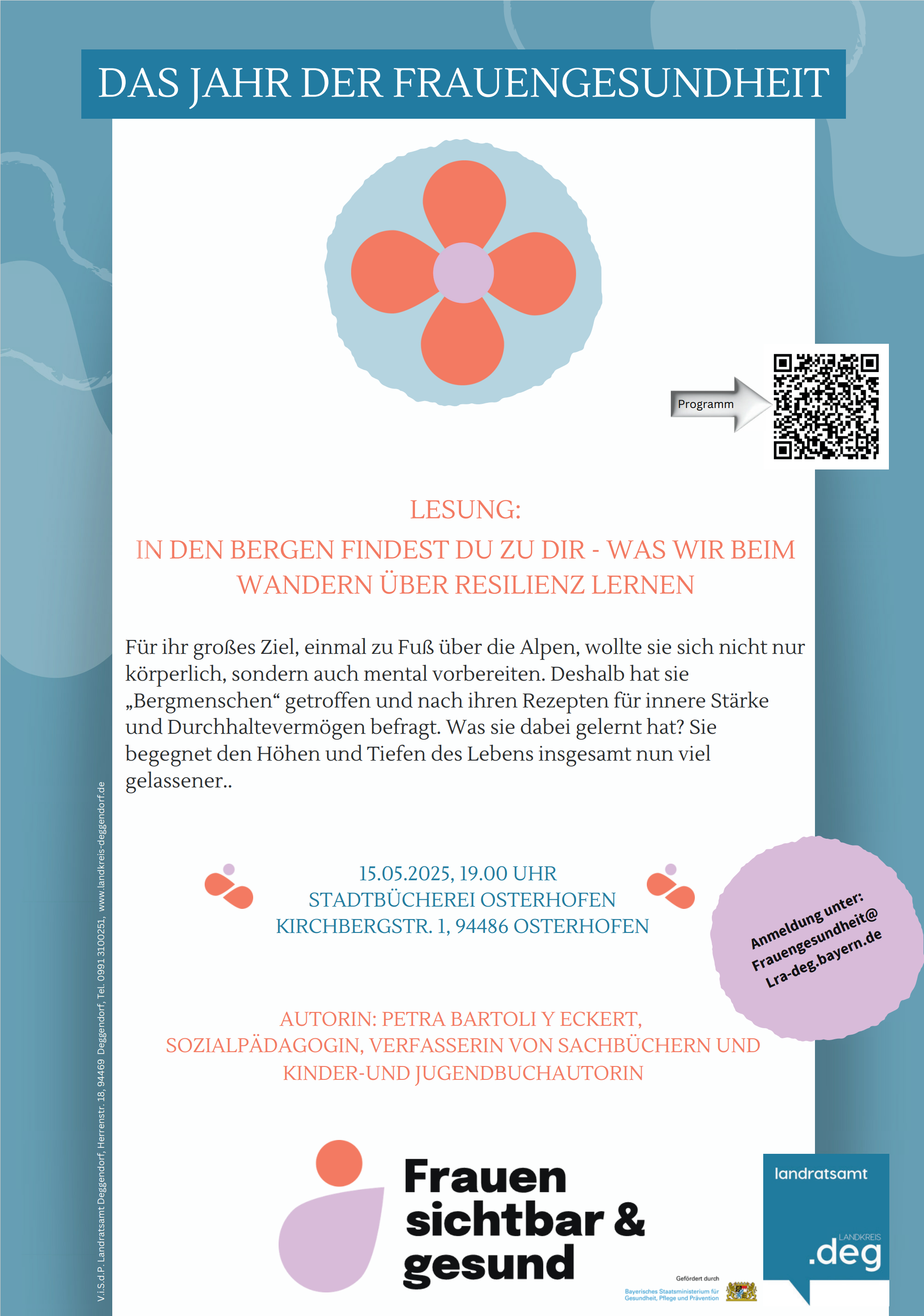 Lesung: In den Bergen findest du zu dir – was wir beim Wandern über Resilienz lernen am 15.05.2025, 19.00 UHR