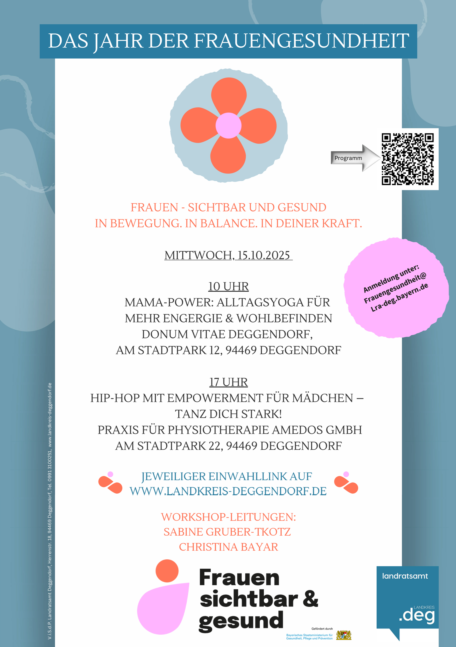 Frauen – sichtbar und gesund „In Bewegung. In Balance. In deiner Kraft.“ 15.10.2025