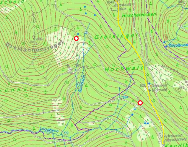 Wanderwegsperrung Oberfrohnreut zum Riegelsattel